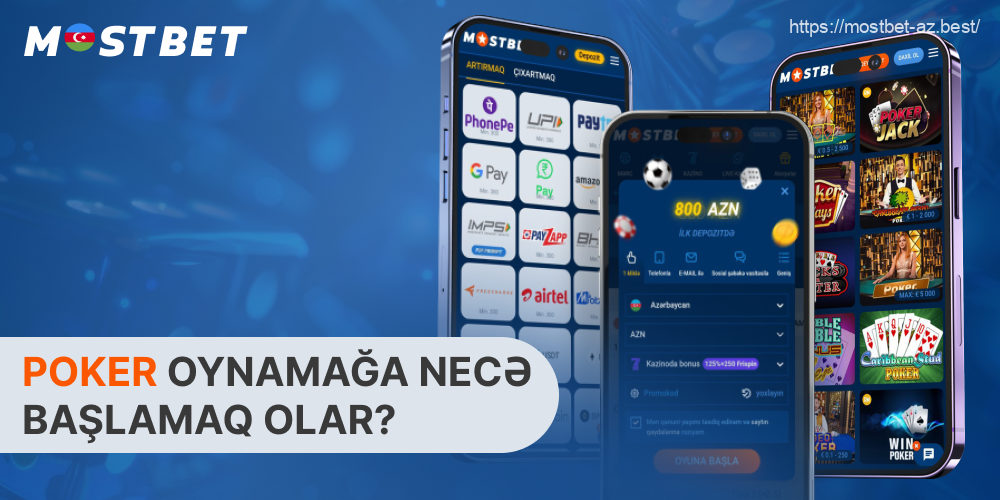 Qeydiyyatdan keçib depozit qoyduqdan sonra Mostbet Poker Azerbaijan-da oynamağa başlaya bilərsiniz